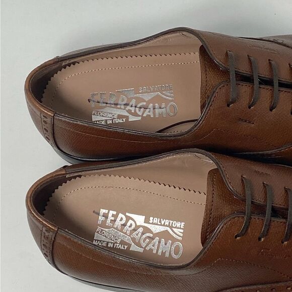 Salvatore Ferragamo Riley Leather Oxfords size 10E - Picture 7 of 12